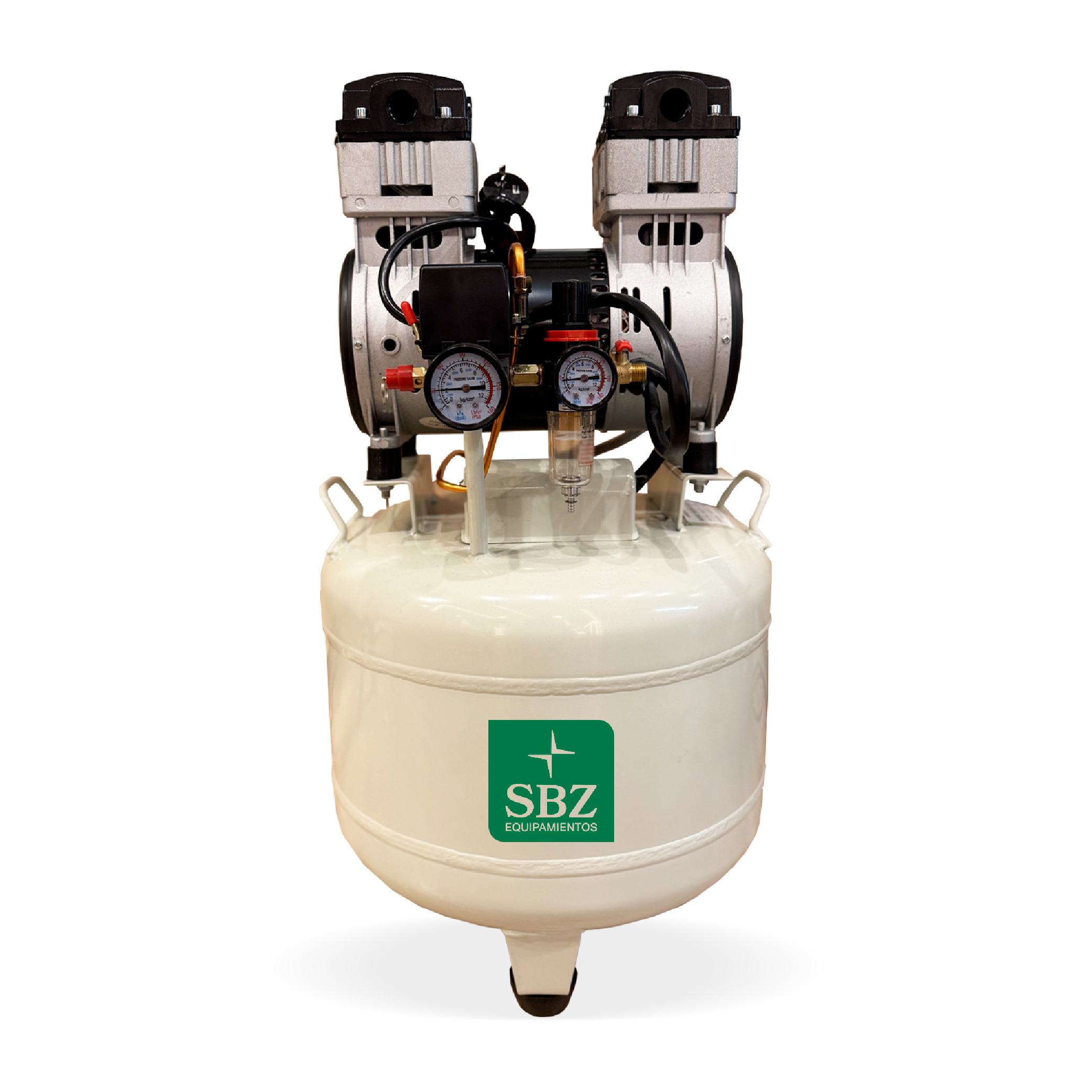 Compresor_Frente_SBZ Equipamientos COMPRESOR SBZ 1.5 HP TANQUE 37LT(chico) - Imagen 1